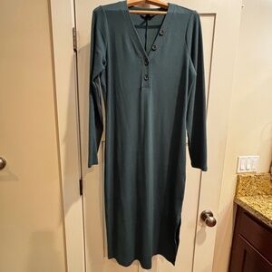 Banana Republic Henley Knit Midi Dress - Tall L